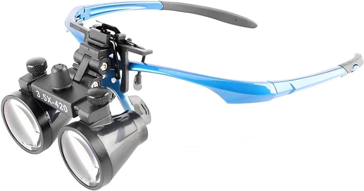 EustomA 2.5X/3.5X Binocular Loupes Glasses Magnifier Clip on Style DY-101 (3.5X)