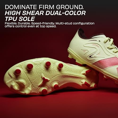 Image of Nivia Ashtang 3.0 Football Studs for Men, TPU Fusion with 3D Embossing Upper, Dual Color High Shear TPU Sole, Ideal for Firm Ground Grass