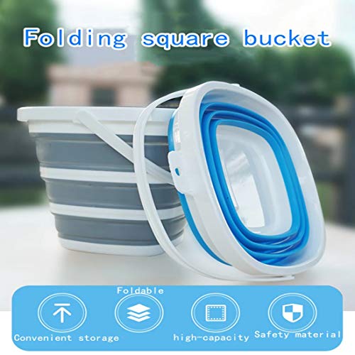 Image of A Unique Product Range 2020 Design Collapsible Foldable Silicone Circle Buckets For Fishing /Car Washing /All Other Home /Garden Activities (Random Color,10L)
