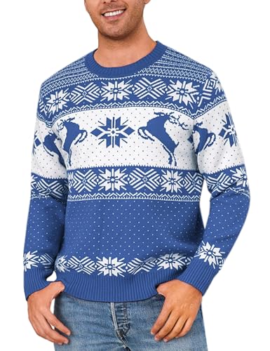 Marvmys Weihnachtspullover Herren Lustig Winter Pullover Warm...