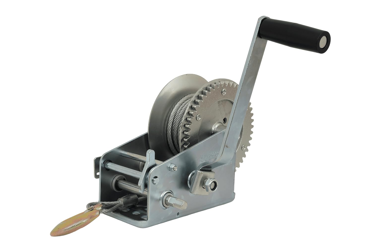 Knott Argano Manuale a Fune da 900 kg per Rimorchio, Verricello con Cavo d'Acciaio e Gancio per Carico Barche, Quad e Attrezzature, Modello 6X0017.008