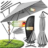 KESSER® Sonnenschirm 250x250cm, Kurbelschirm, Sonnenschirm Balkon, Garten,...
