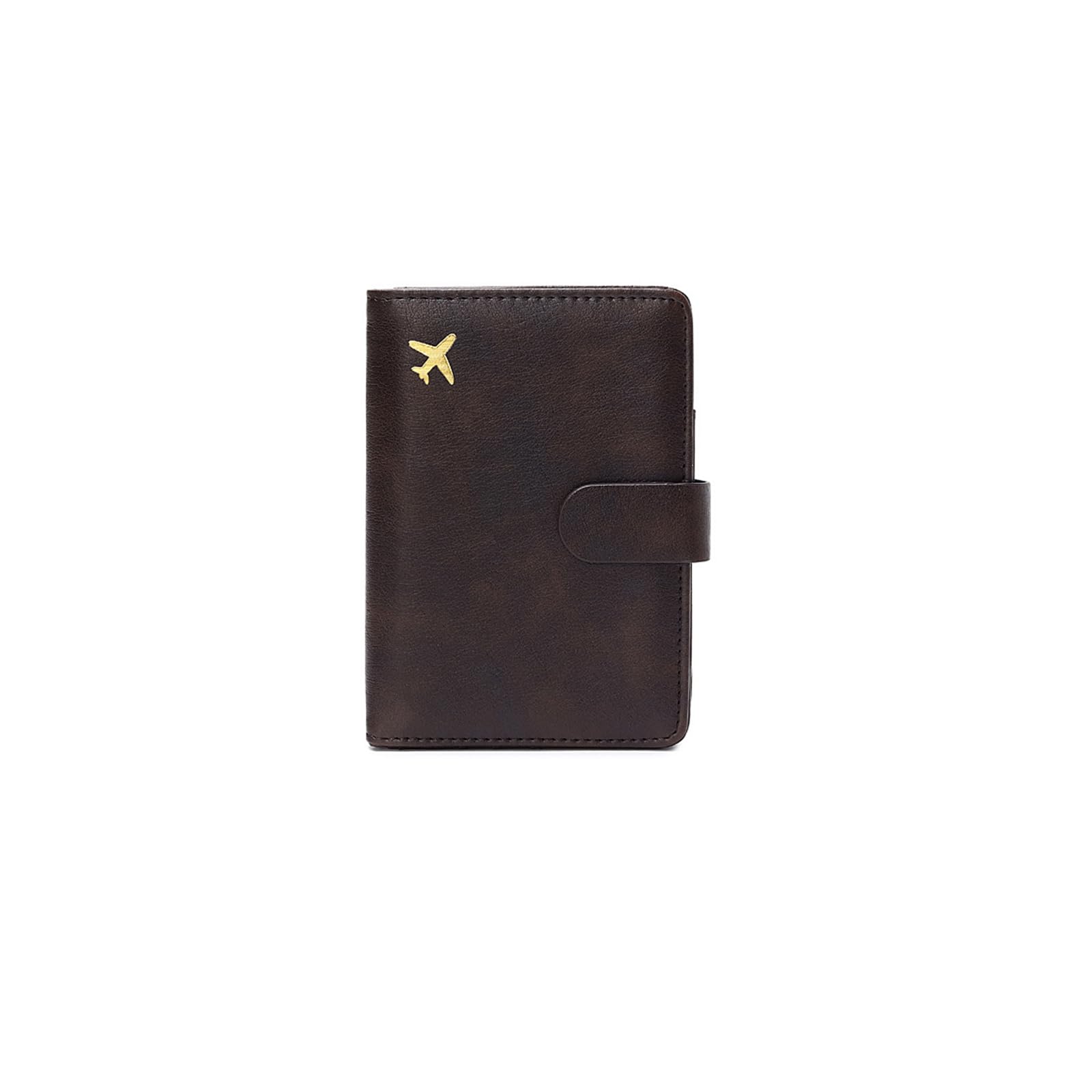 Funda Pasaporte Porta Pasaporte Cartera de Pasaporte con Bloqueo RFID PU Accesorios de Viaje Mujeres Hombres para Viajes Café