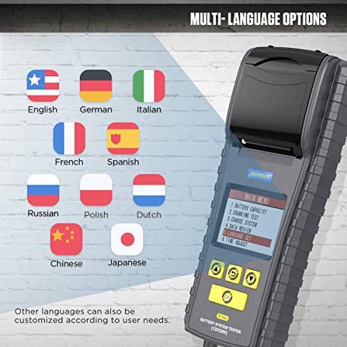 Bt-860 Car Battery Load Tester With Printer And Temperature Monitoring, Trucks Automotive 12V/24V 100-2000 Cca Battery Analyzer For Cranking Charging System #TOP4