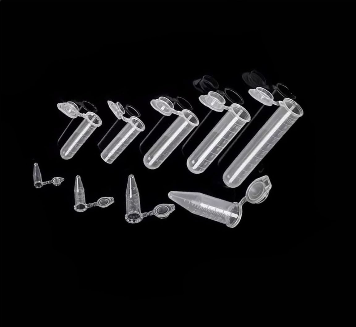 Plastikowe probówki do wirówek wielokrotnego użytku do użytku laboratoryjnego – rozmiary od 0,1 ml do 15 ml(7mlx100pcs)