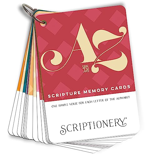 Cartes de verset de la Bible ABC avec 26 lettres de l'alphabet pour mémoriser