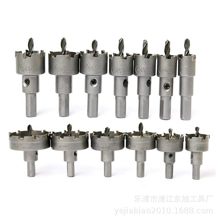 10set 13PC Stainless Steel high Speed Steel Hole Opener Carbide Hole Expander Metal Thick Iron Plate Aluminum Alloy Hole Expansion Drill bit