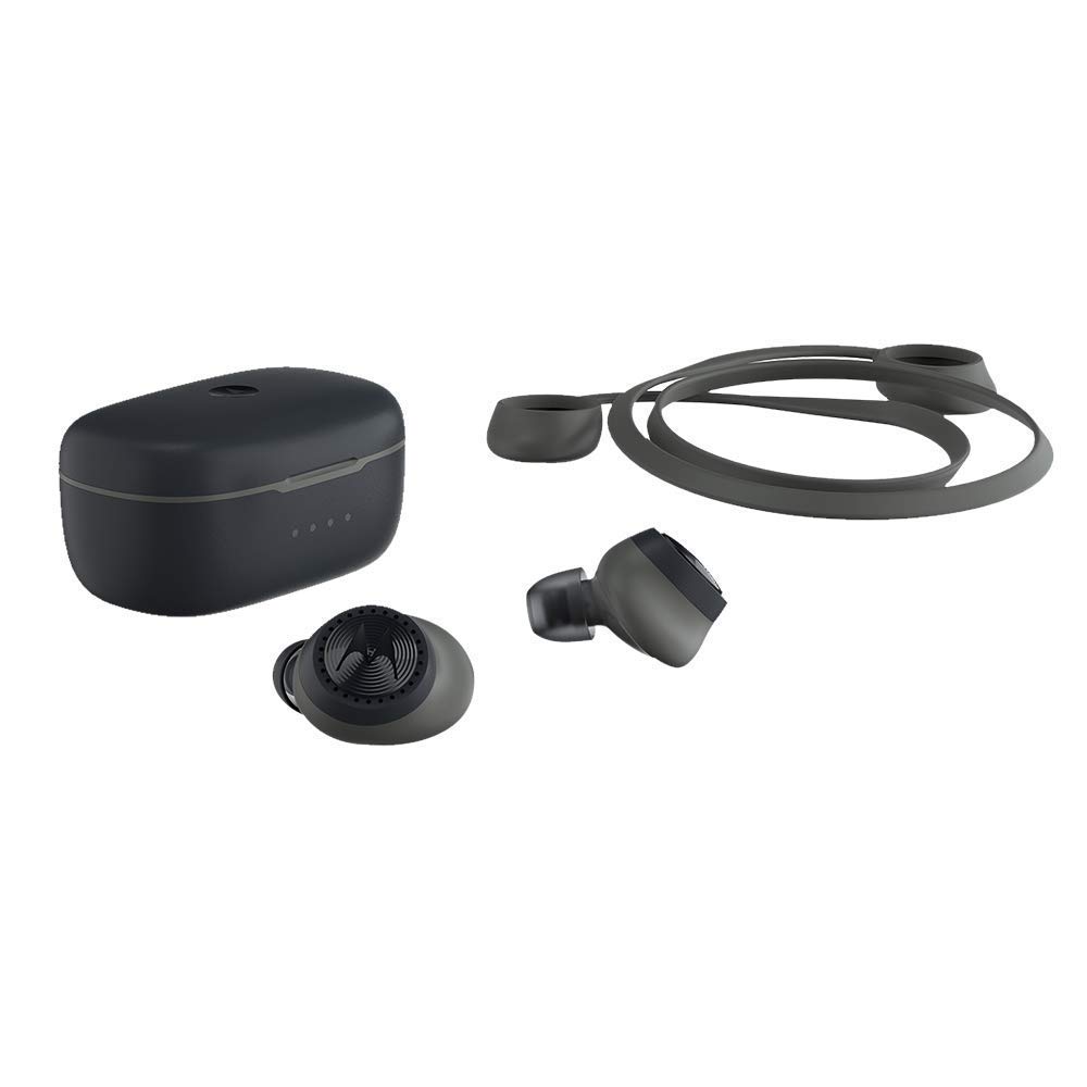 Motorola VerveBuds 200 - Auriculares Deportivos inalámbricos 2 en 1 - In Ear Sport Auriculares Bluetooth 5.0 - IP55 Waterproof y 10h - Compatible con Alexa, Siri y Google Assistant - Color Negro