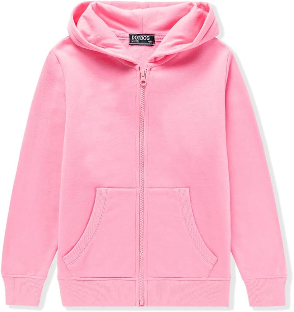 Pink hooded zip up sweatshirt Clearance