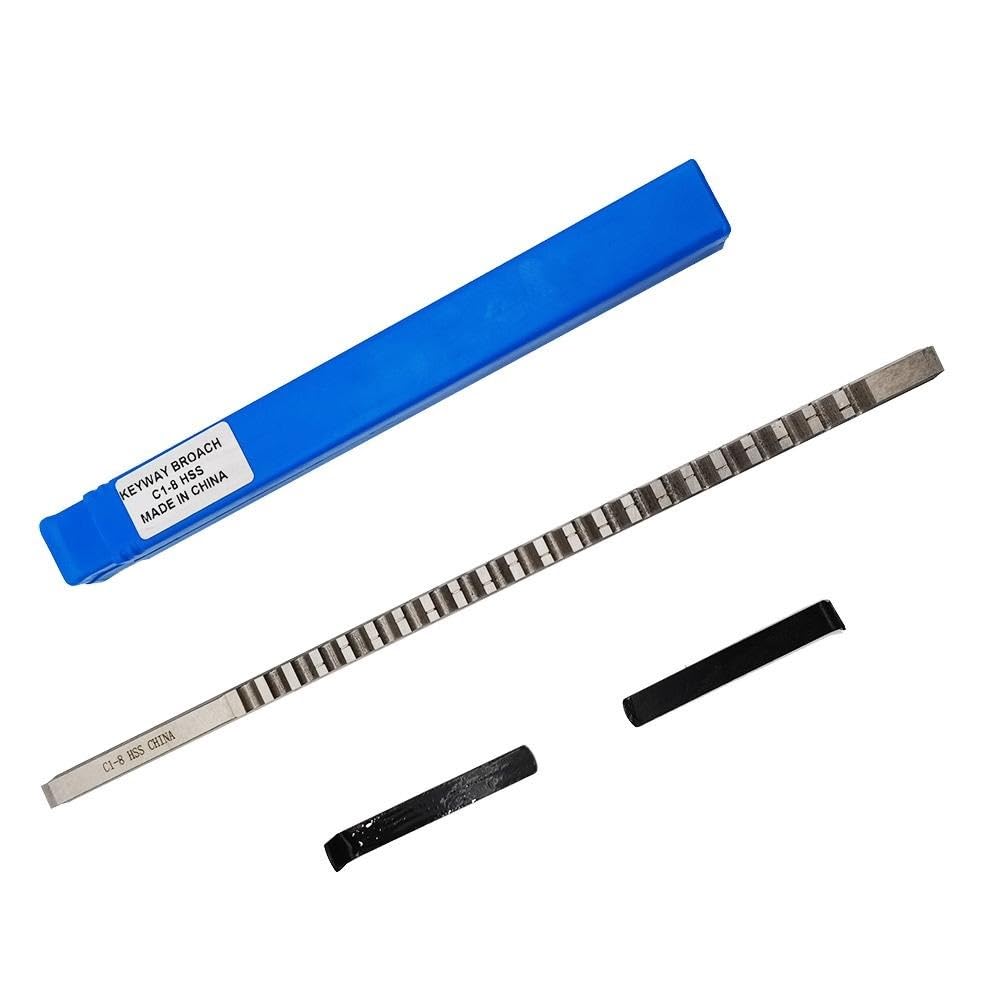 Cuchillos de acero de alta velocidad Brocha chavetera de 8mm C, herramienta de corte chavetera de acero de alta velocidad for enrutador CNC, tamaño métrico