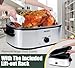 NECERO Roaster Oven, 26Qt Electric Roaster Oven with Visible Glass Lid, Electric Turkey Roaster Oven with Removable Pan & Rack, 150-450°F Full-Range Temperature Control