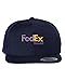 ALLNTRENDS Flat Bill FedEx Ground Hat Embroidered Snapback Adjustable Cap (Purple Orange)