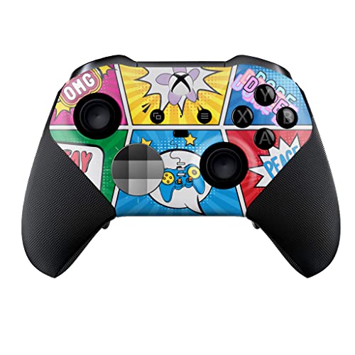 Retro Comic Customised Wireless Controller for Elite by BCB. Original Elite Series 2 Controller Compatible with X-box One/Series X &amp; S. Customized with Water Transfer Printing (Not a Skin)