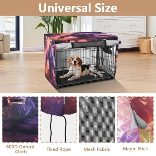 Housse cage chien imperméable bâche protection chat feu pourpre - 5