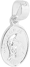 Personalized Virgin Mary Silver Necklace 925 Sterling Silver Religious Christian Jewelry Oval Medal Coin Pendant for Women Men