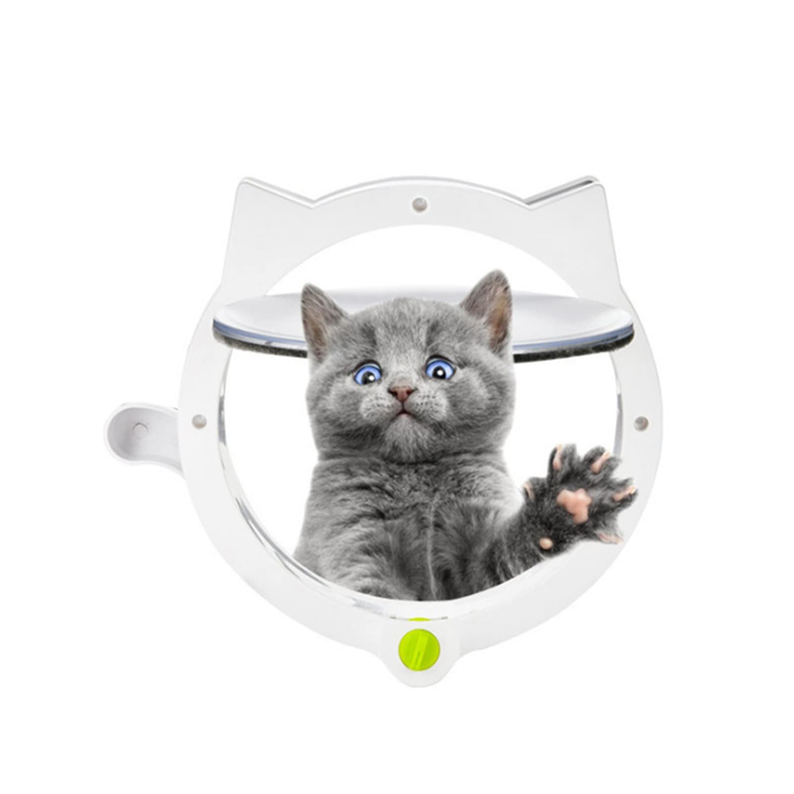 Katzenklappe, Haustierklappe für Katzen Hunde, Winddichte Katzenklappe, mit 4-Wege-Verriegelung, Kleine Haustiere(Color:B)