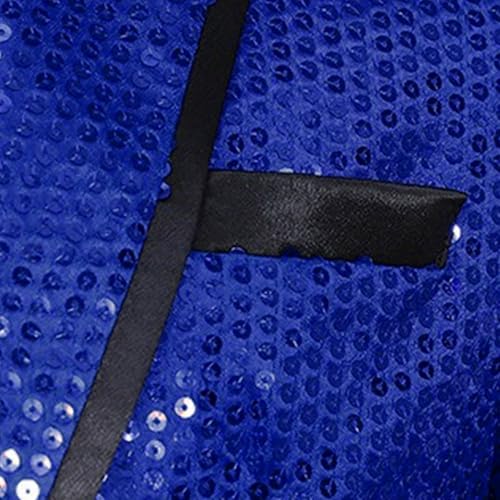 Men's Shiny Sequins Blazer Party Dinner Prom One Button Suit Jacket Tuxedo Coat2