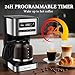 Taylor Swoden Programmable Coffee Makers 12 Cup, Hot and Iced Coffee Maker, 4 Brew Strength, LED Display, 24H Timer, Keep Warm&Auto Shutoff- Drip Coffee Machine for Home/Office, Black &Stainless Steel