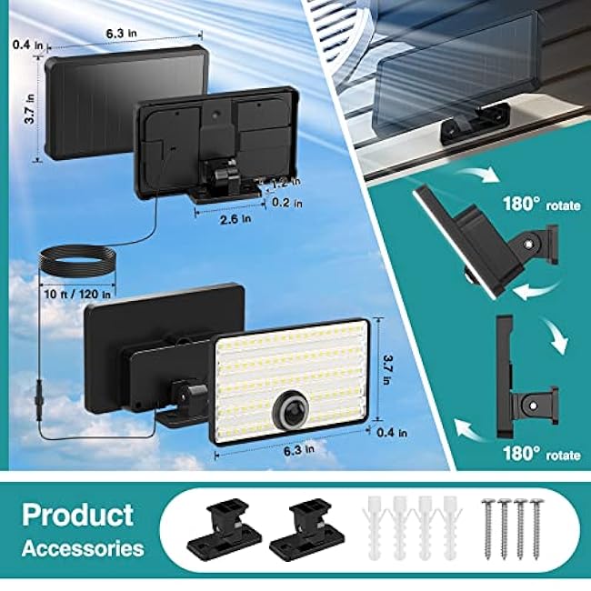 Motion Sensor Outdoor Lights,2000 Lumens 88 LED Solar Motion Sensor Lights Waterproof Security ,Wall Mount Dusk to Dawn Sensor Outdoor Lighting for Front Door Shed Patio Barn Garden Garage (2 Pack£©