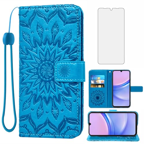 Coque Samsung Galaxy A15 Asuwish TYHQB Bleu - Protection arrière rigide et ajustée
