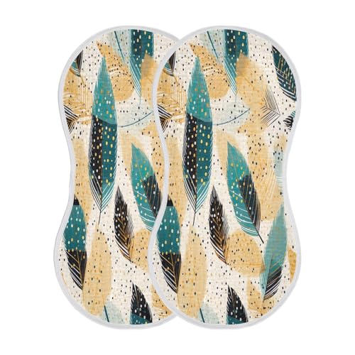 Kigai Leaves Baby Burp Cloths Extra Soft and Absorbent Burping Rags Cotton Burping Clothes Baby Washcloths for Newborn Boys Girls - 1 Pack