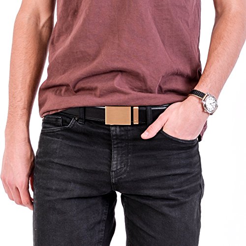 Image of Mission Belt Men's Leather Ratchet Belt, 40mm Metal Collection