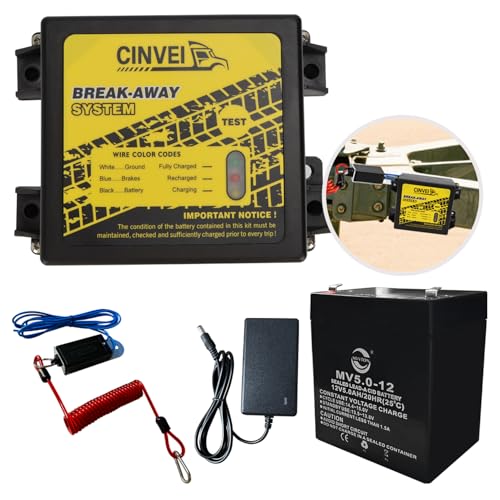CINVEI Trailer Brakes Breakaway Kit with Charger