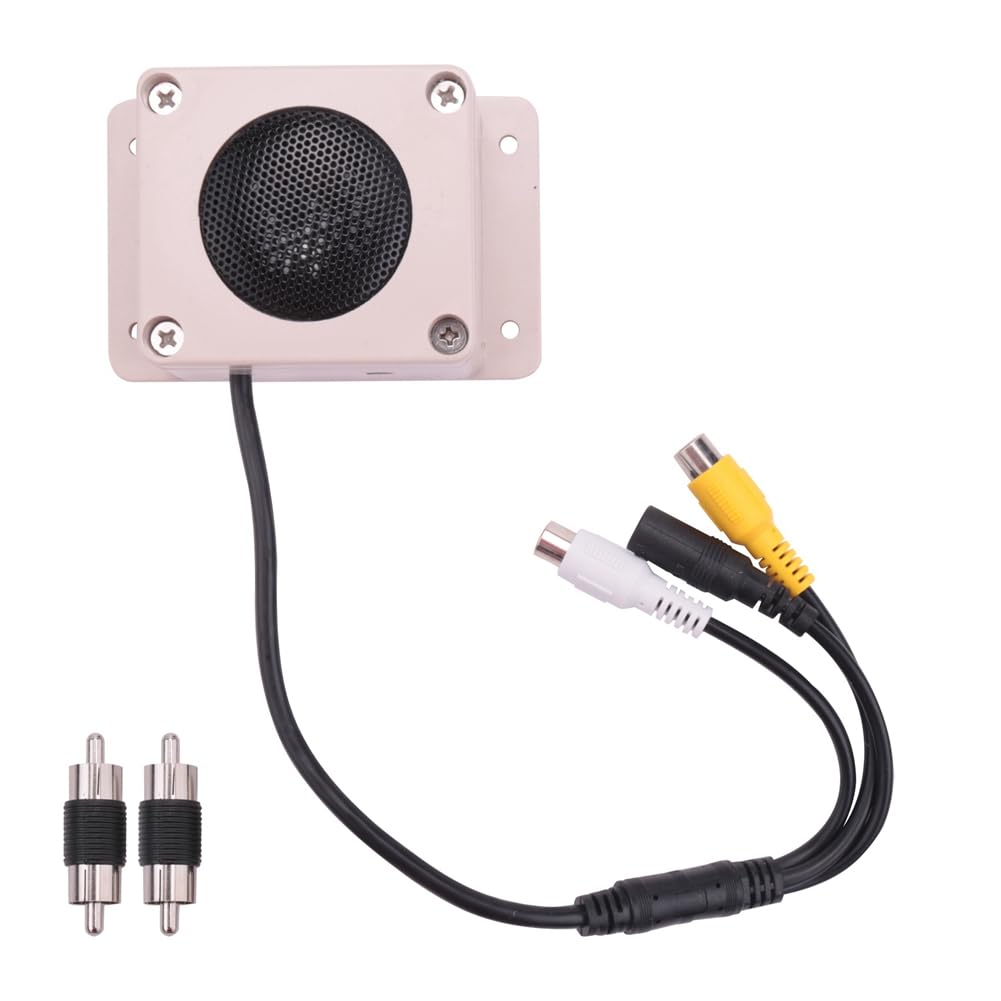 6X Dispositivo de Altavoz de Micrófono para Cámara de Seguridad Impermeable Al Aire Libre para Cámara IP Grabación de Audio Interfono de Radio Bidireccional