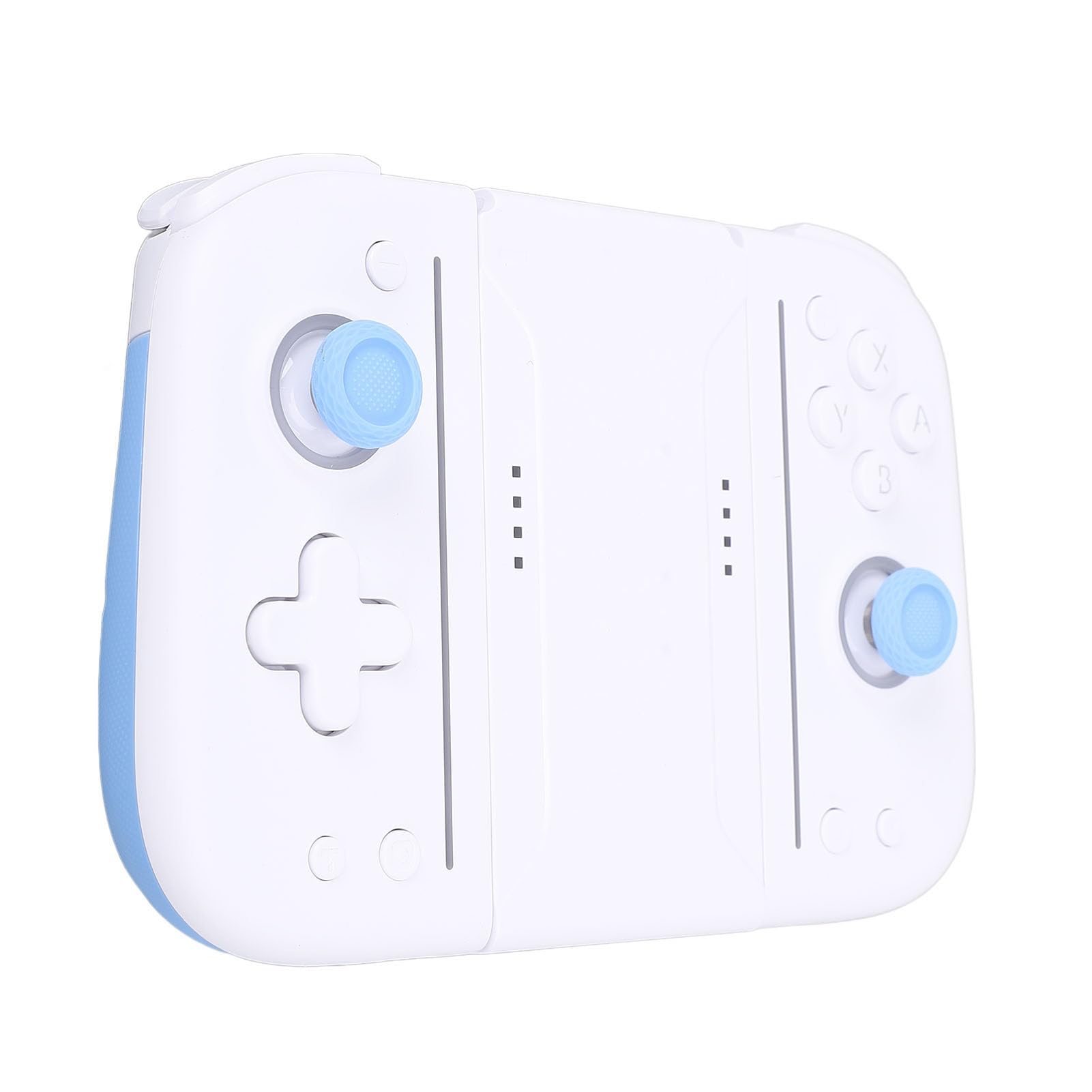 KUIDAMOS Consola de Juegos Inalámbrica con Vibración Ajustable, Controlador de Botón RGB de Programación Macro para Juegos Competitivos (Blanco Azul)