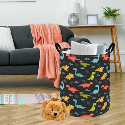 Image of Boys Foldable Storage Basket 63L Kids Hamper with Waterproof Lining & Leather Handles Baby Organizer Bins for Boys' Bedroom, Laundry, Toys, and Gift