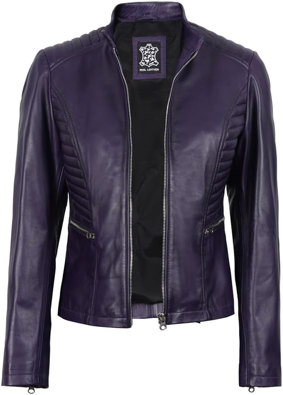 Blingsoul Real Leather Jacket Women - Cafe Racer Style Womens Leather Jackets - Image 2