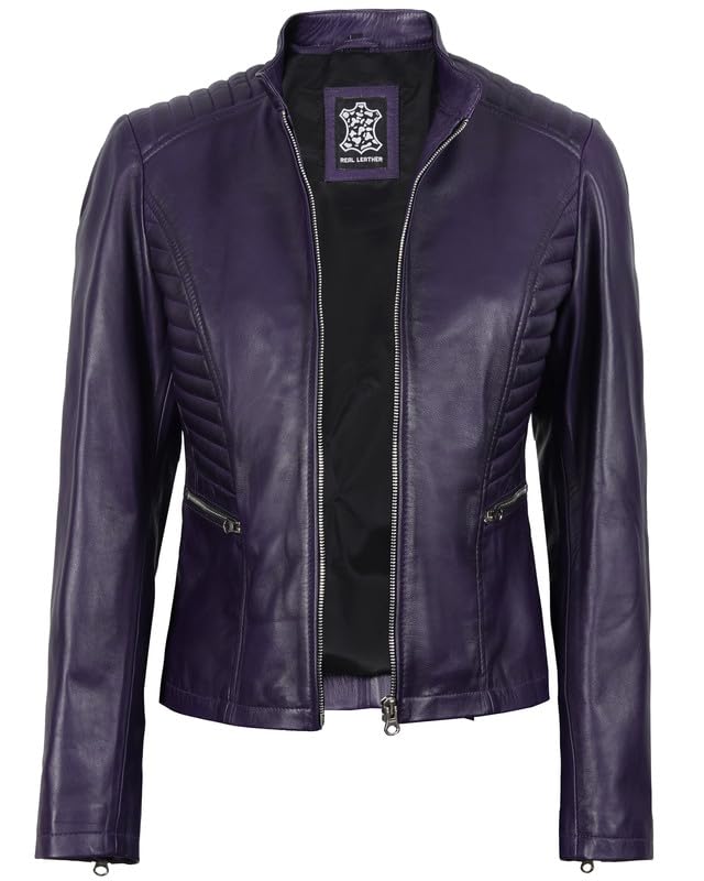 Image of Decrum Leather Jacket for Women - Real Lambskin Casual Leather Jackets Womens