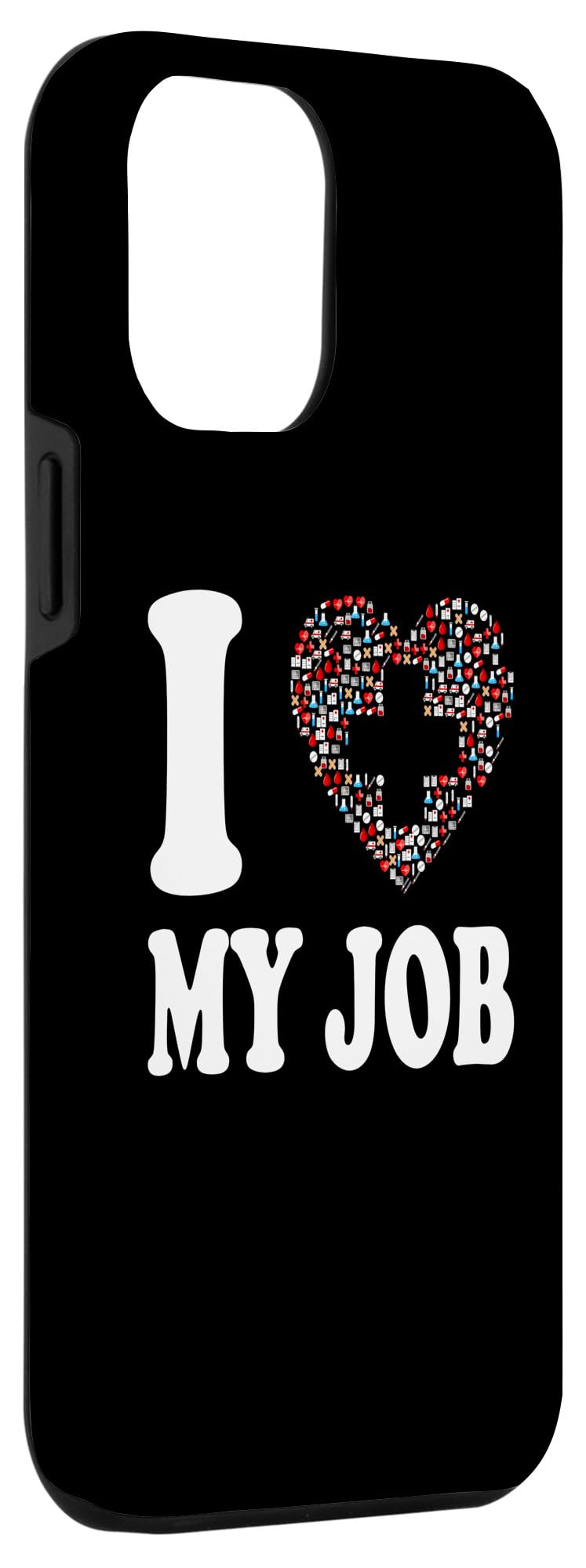 iPhone 15 Plus I Love My Healthcare Profession Heart Shape Icons Case - Image 3