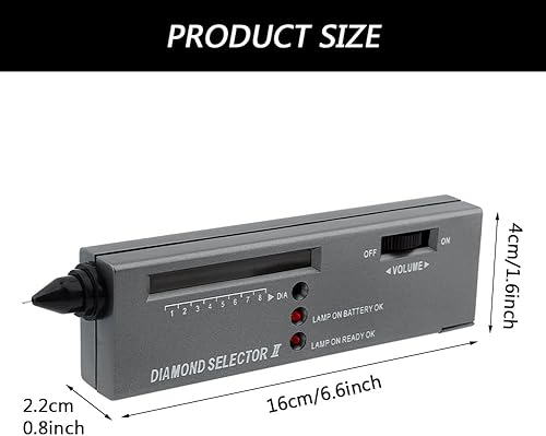 Miniatura 4 de Probador de diamantes portátil con plataforma de prueba y estuche de transporte, selector de diamantes de joyería Pluma probador de gemas para
