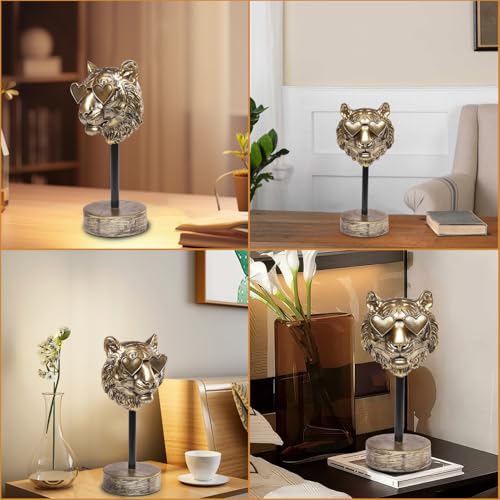 Escultura de Resina Artesanal Tigre Decoración Moderna miniatura 6
