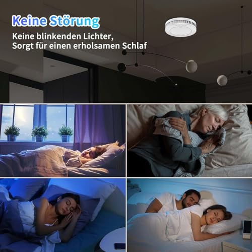 XINDUM 10 Jahre Rauchmelder mit Magnethalter TÜV-Zertifiziert 1er Set – Ansicht 4