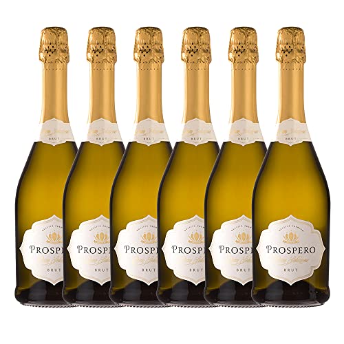 Prospero Vino Blanco Brut (metodo charmat) - 6 Paquetes de 750 ml - Total: 4500 ml