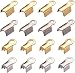 Pandahall 50pcs 304 Stainless Steel Fold Over Crimp Cord Ends Fold Over Cord Ends Leather Ribbon Ending Clasp Tips End Clamp Jewelry Connector Components Jewelry Making 10x4mm
