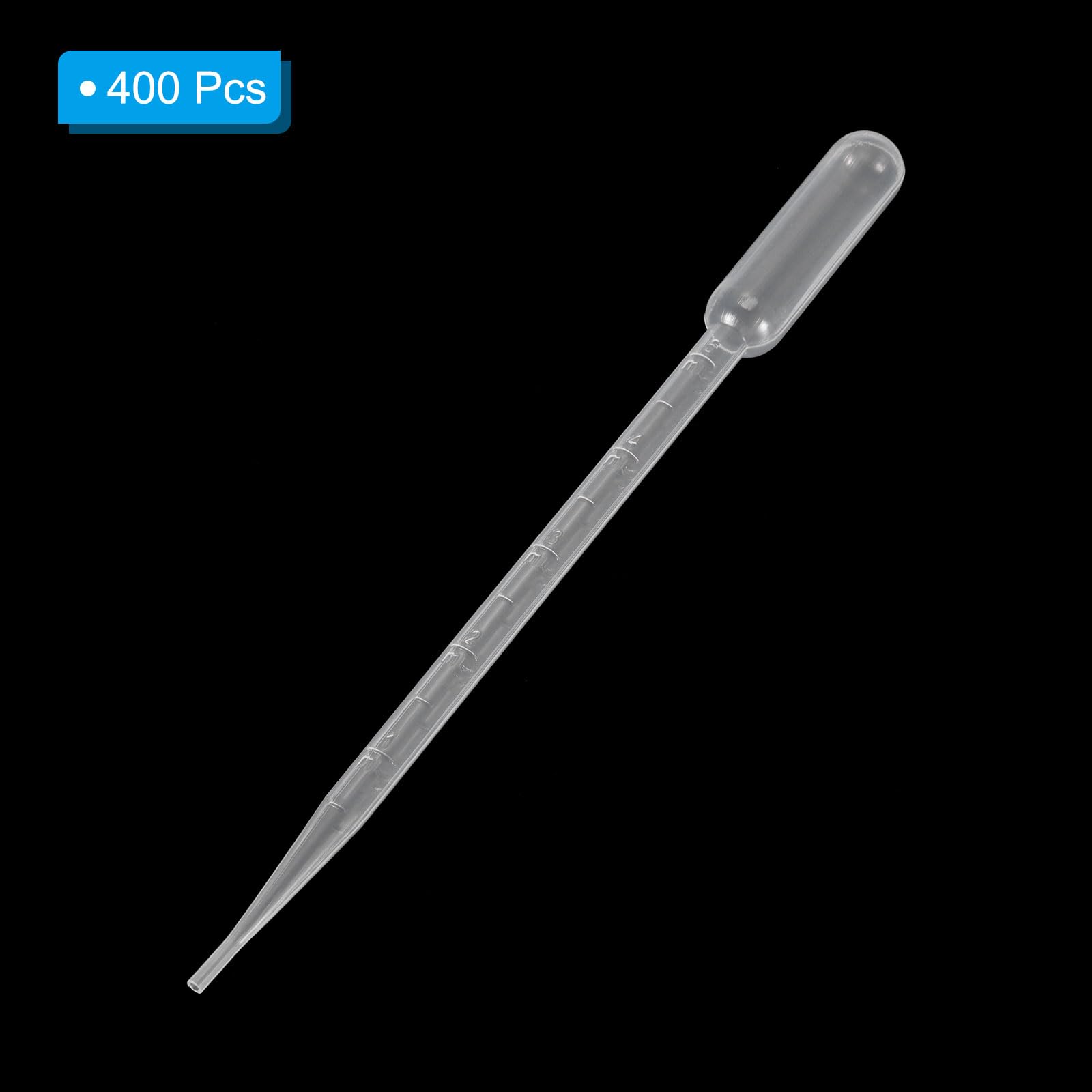 PATIKIL Pipetas 5ml, 400 Piezas Pipetas Plástico Desechables Pipeta Transferencia Pipeta Calibrada Cuentagotas Plástico Con Escala Laboratorio Científico Resina Manualidades