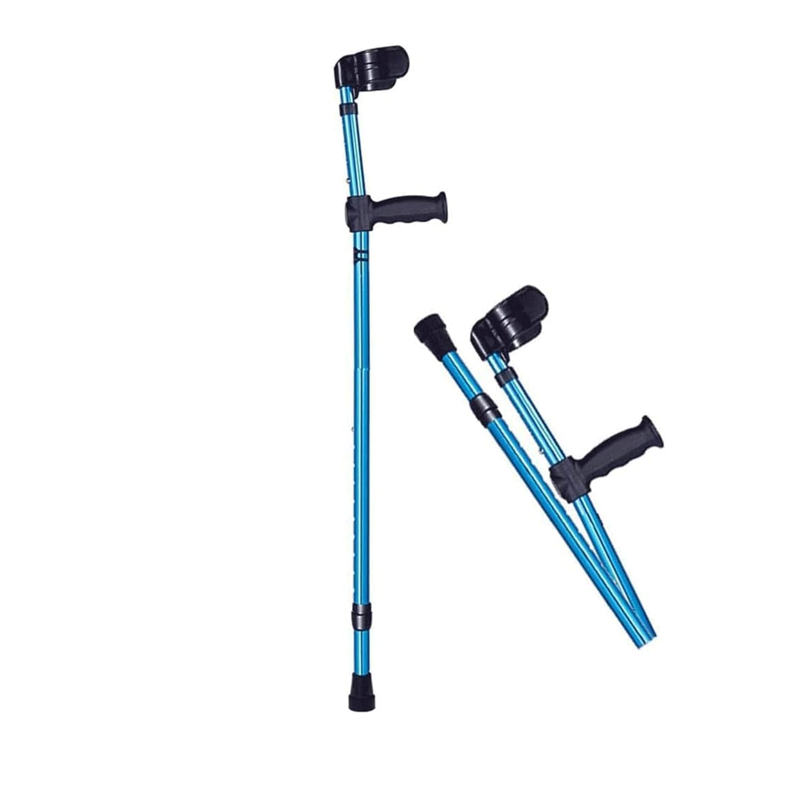 PAASHE Muletas portátiles Antideslizantes, Bastones para Caminar, bastón Plegable de Aluminio, Bastones para antebrazo, Bastones para Caminar, Carga máxima de 100kg