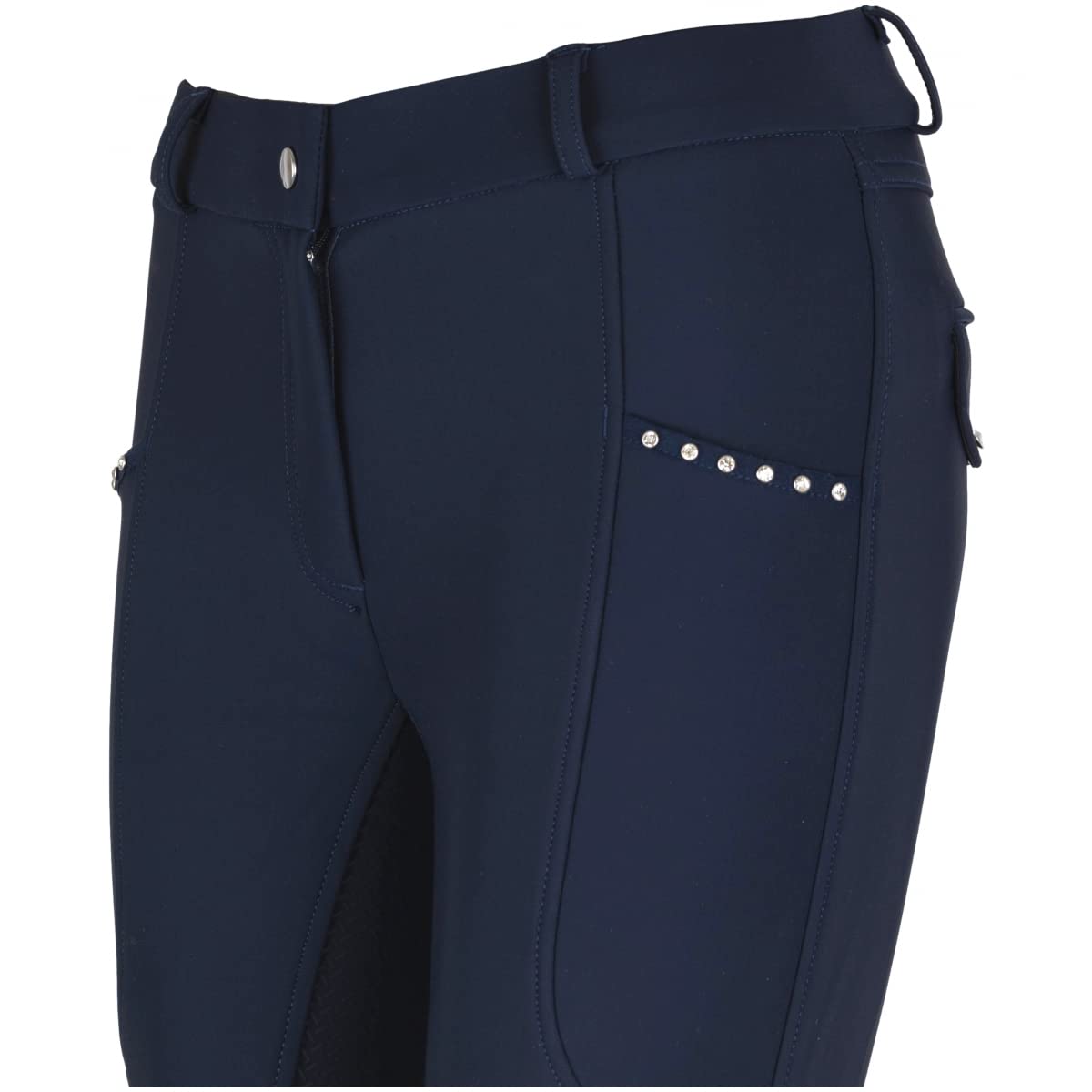 Lazura - Damen Winter Reithose Tatjana – Gr. 34-46 | Vollbesatz aus Silikon – Reiterhose mit 2 seitlichen Handytaschen – Vollbesatzreithose – Reitbekleidung