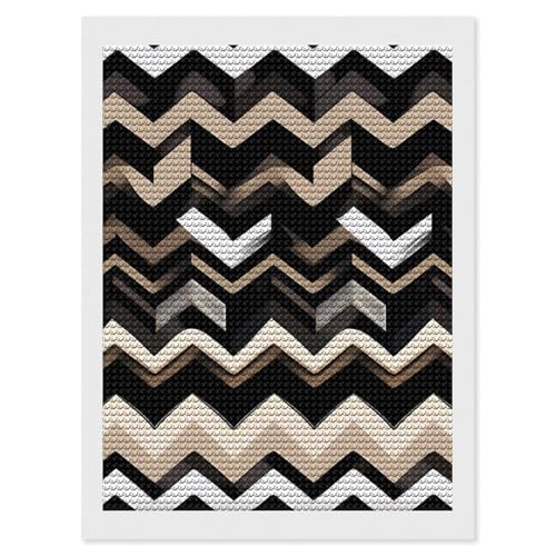 Peinture diamant en zigzag idéal pour la décoration murale de maison
