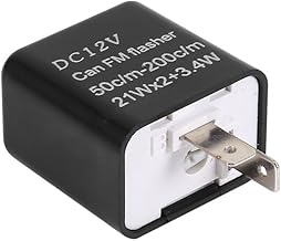 Yosoo Health Gear 12V Motorcycle LED Turn Signal Indicator Relay, Flashing Relay Speed 2 Terminals LED Adjustable (BLACK)