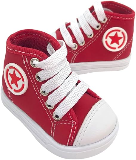 Tênis Sapatinho Infantil Cano Alto Star Vermelho
