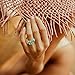 THJEW Dainty Cubic Zirconias Flower Ring for Women S925 Sterling Silver Fashion Cute 5A Gem Crystal CZ Floral Wedding Engagement Ring Jewelry (Ring_B, 8)