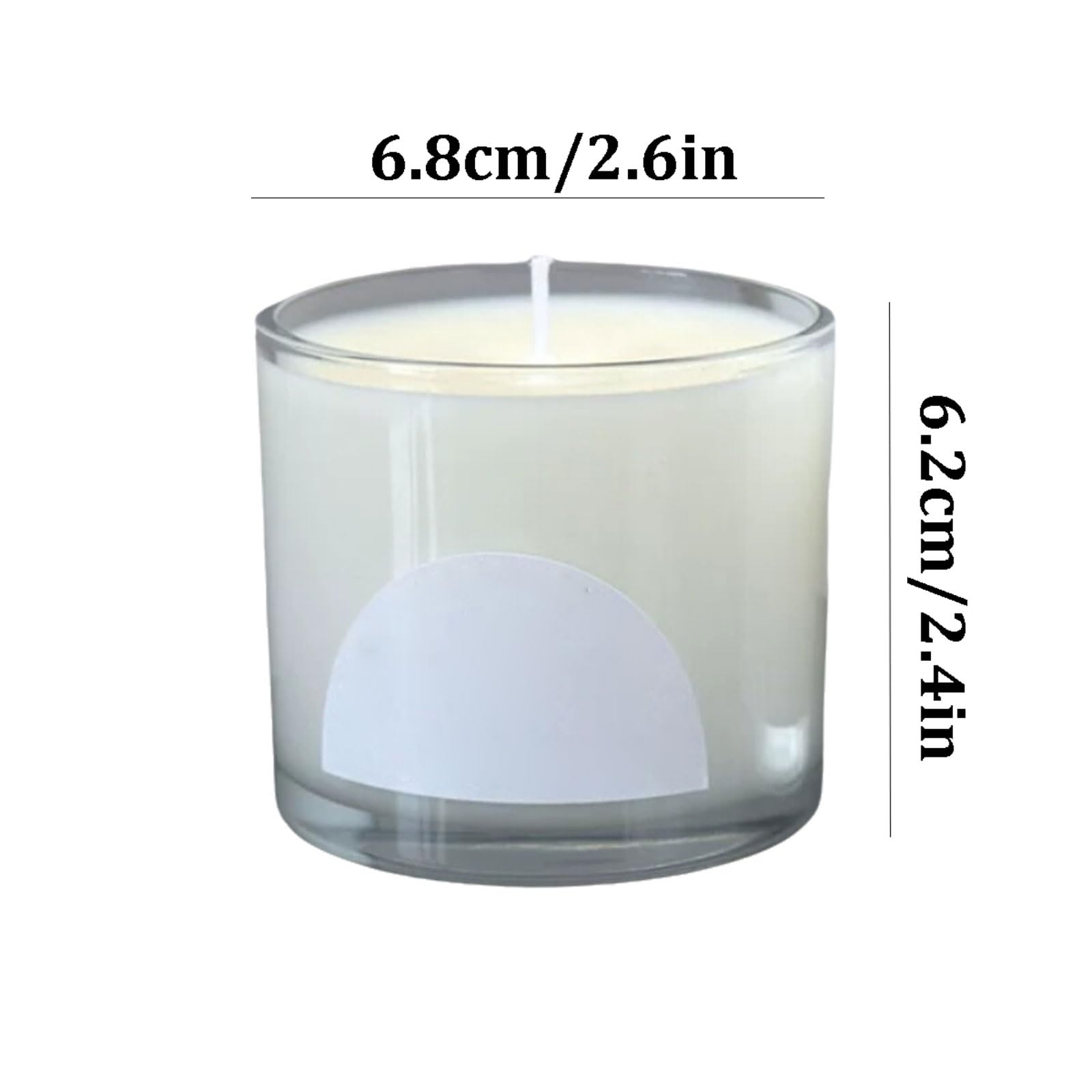 Candele in vetro realizzate con cera di cocco naturale, candele in barattolo riutilizzabili e non profumate, for vacanze in casa, relax e spa(2pcs Large)