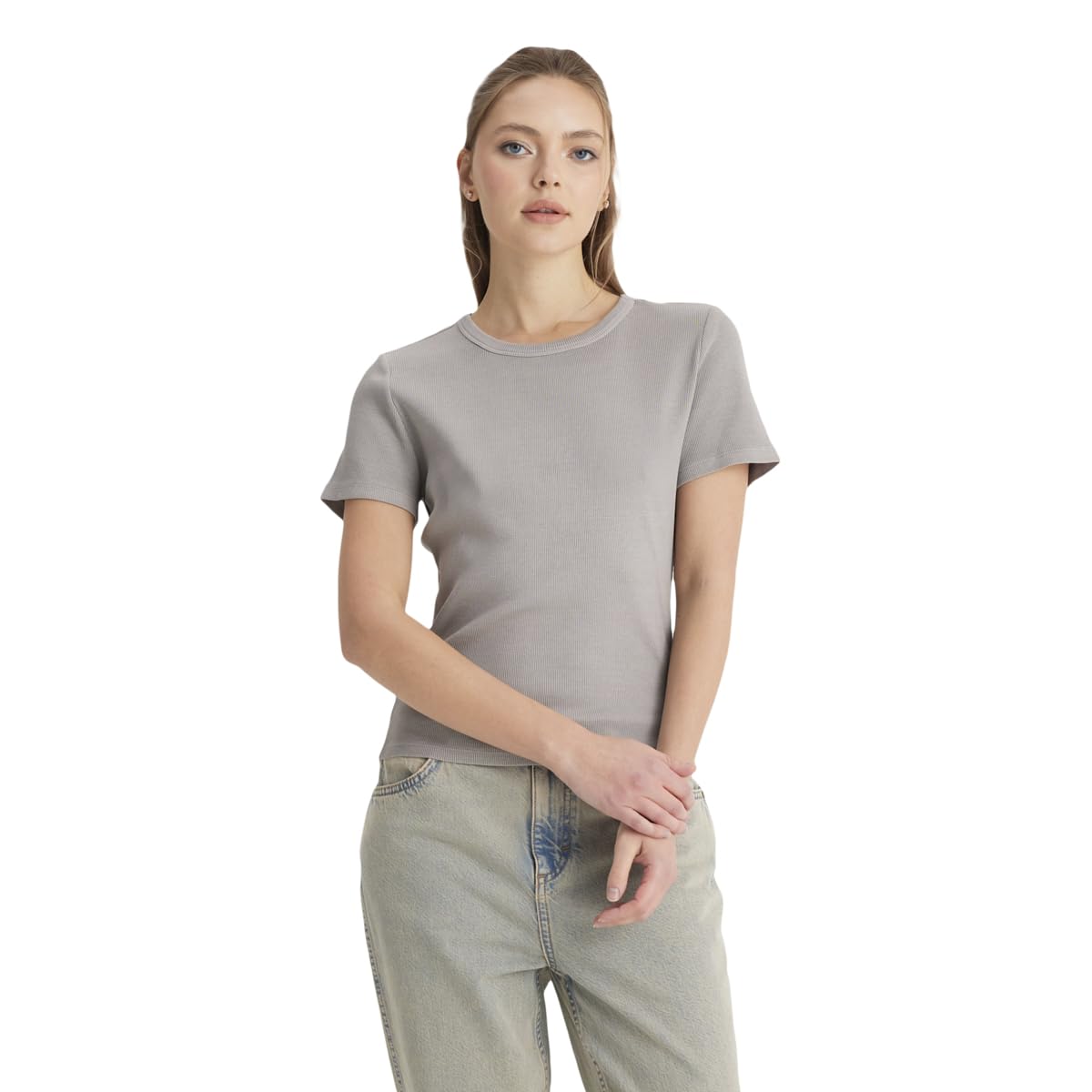 Bisiklet Yaka T-shirt W241600 T-shirt Kadın