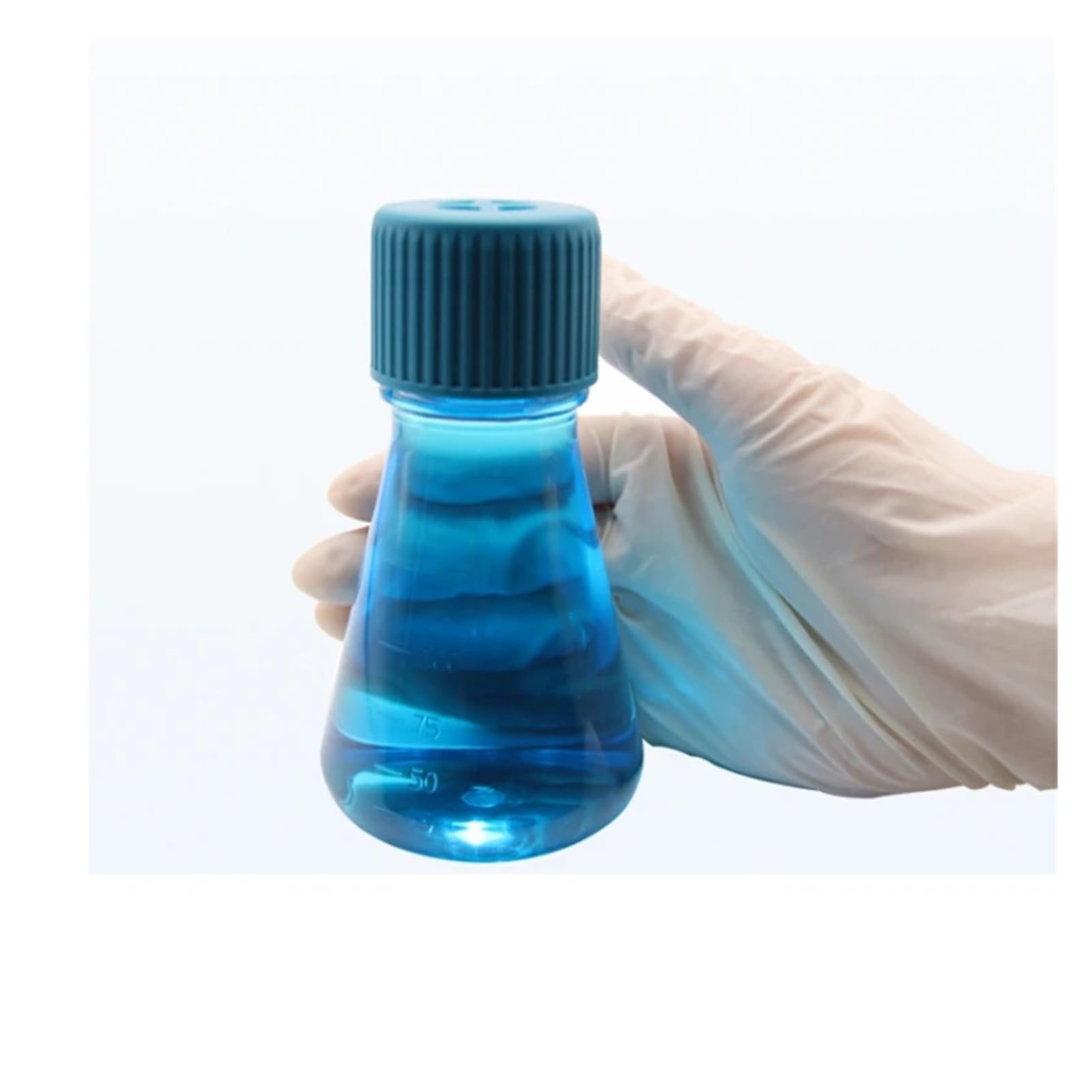Matraz Erlenmeyer de plástico (3 unidades, 125/2800 ml), frasco cultivo, suministros laboratorio químico con tapón rosca micropipeta de laboratorio(3pcs 2800ml)