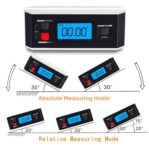 Medidor digital de ángulos con display y v-groove magnético miniatura 5