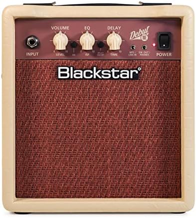 Blackstar Debut 10E Guitar Amplifier, 10W Practice Combo - 2x3 Inch Stereo Speakers, Clean & Overdrive Channels, ISF Tone Control, Tape Delay, Headphone Out - Compact Amp for Beginners